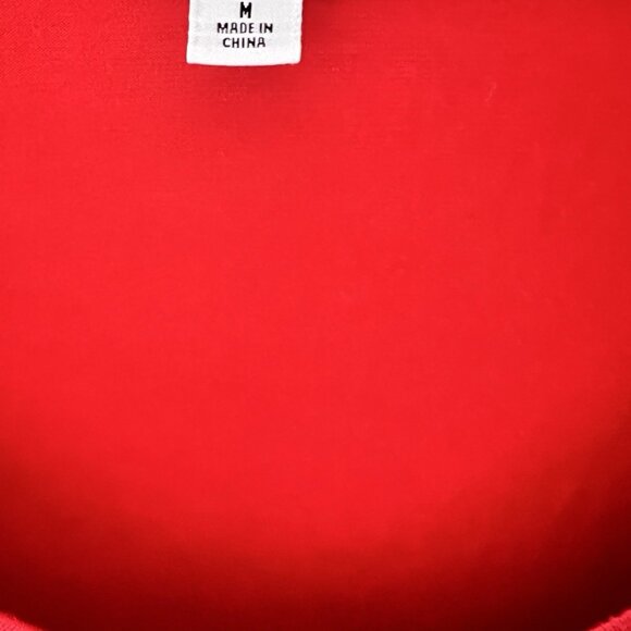 UNIGLO Size M Heat Tech V-Neck Long Sleeve Shirt Red Stretch Under Layer - Picture 6 of 13